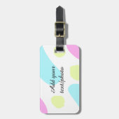 Abstract geometric shapes pastel add name photo ba bagagelabel (Voorkant verticaal)