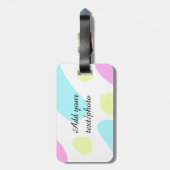 Abstract geometric shapes pastel add name photo ba bagagelabel (Achterkant verticaal)