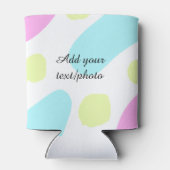 Abstract geometric shapes pastel add name photo ba blikjeskoeler (Achterkant)