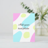 Abstract geometric shapes pastel add name photo ba briefkaart (Staand voorkant)