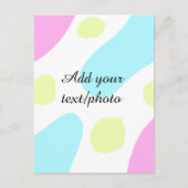 Abstract geometric shapes pastel add name photo ba briefkaart (Voorkant)