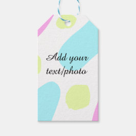 Abstract geometric shapes pastel add name photo ba cadeaulabel
