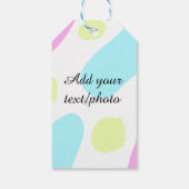 Abstract geometric shapes pastel add name photo ba cadeaulabel (Achterkant)