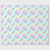 Abstract geometric shapes pastel add name photo ba cadeaupapier (Vlak)