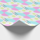 Abstract geometric shapes pastel add name photo ba cadeaupapier (Hoek)