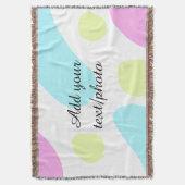 Abstract geometric shapes pastel add name photo ba deken (Voorkant Verticaal)