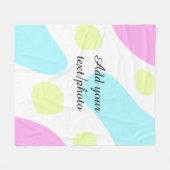 Abstract geometric shapes pastel add name photo ba fleece deken (Voorkant (Horizontaal))