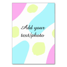 Abstract geometric shapes pastel add name photo ba kaart