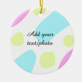 Abstract geometric shapes pastel add name photo ba keramisch ornament