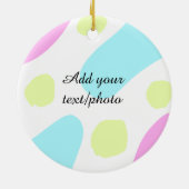 Abstract geometric shapes pastel add name photo ba keramisch ornament (Achterkant)