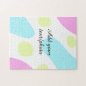 Abstract geometric shapes pastel add name photo ba legpuzzel (Horizontaal)