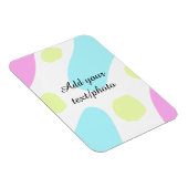 Abstract geometric shapes pastel add name photo ba magneet (Rechterzijde)