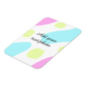 Abstract geometric shapes pastel add name photo ba magneet (Linkerzijde)
