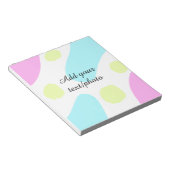 Abstract geometric shapes pastel add name photo ba notitieblok (Schuin)