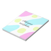 Abstract geometric shapes pastel add name photo ba notitieblok (Linkerzijde)