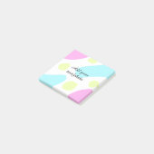 Abstract geometric shapes pastel add name photo ba post-it® notes (Schuin)
