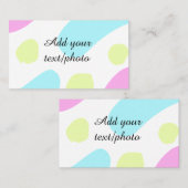 Abstract geometric shapes pastel add name photo ba visitekaartje (Voorkant / Achterkant)