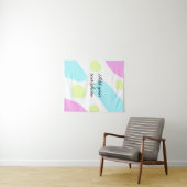 Abstract geometric shapes pastel add name photo ba wandkleed (In Situ (horizontaal))