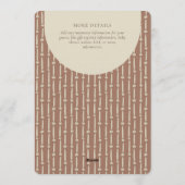 Abstract Geometric Stripe Gender Neutral Brown Kaart (Achterkant)