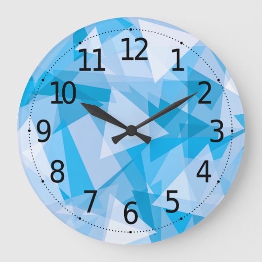 Abstract Geometric Triangle Pattern | Wall Clock Grote Klok (Voorkant)