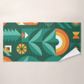 Abstract geometric vintage pattern in Scandinavian Badhanddoek (Badhanddoek)