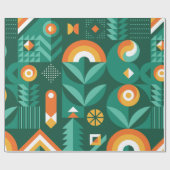 Abstract geometric vintage pattern in Scandinavian Cadeaupapier (Vlak)