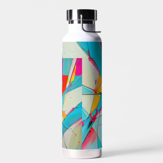 Abstract Geometric Water Bottle Art Waterfles (Links)