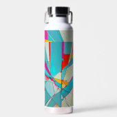 Abstract Geometric Water Bottle Art Waterfles (Voorkant)