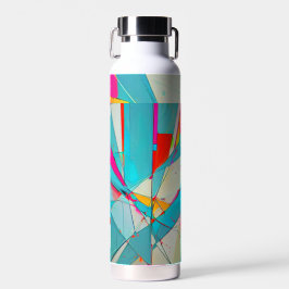 Abstract Geometric Water Bottle Art Waterfles