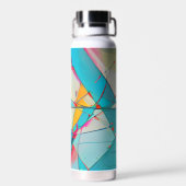 Abstract Geometric Water Bottle Art Waterfles (Achterkant)