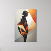 Abstract Geometric Woman - Modern Art Minimalist Canvas Afdruk (Voorkant)