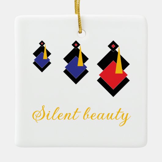Abstract Geometric Women Modern Minimalist Keramisch Ornament (Voorkant)