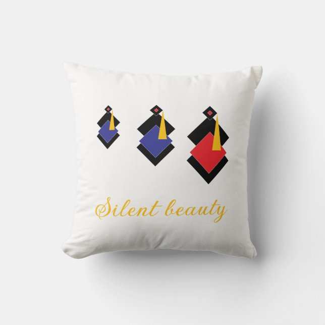 Abstract Geometric Women Throw Pillow – Modern Min Kussen (Voorkant)