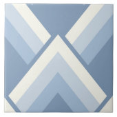 Abstract geometrical, blue and off white 2 tegeltje (Voorkant)