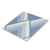 Abstract geometrical, blue and off white 2 tegeltje (Zijkant)