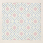 Abstract geometrical, blue, pink and off white sjaal<br><div class="desc">Simple geometrical pattern in off white and blues</div>