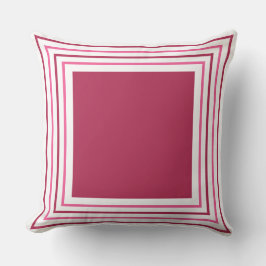 Abstract Geometrical Burgundy Red & Pink Kussen