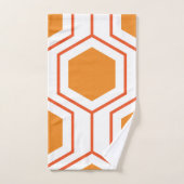 Abstract geometrical pattern in oranje and bad handdoek (Handdoek)