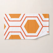 Abstract geometrical pattern in oranje and bad handdoek (Handdoek)