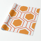Abstract geometrical pattern in oranje and cadeaupapier (Uitgerold)