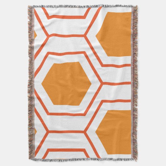 Abstract geometrical pattern in oranje and deken (Voorkant Verticaal)