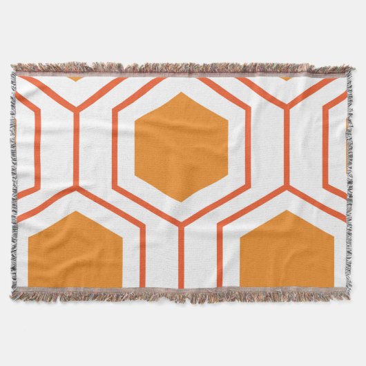 Abstract geometrical pattern in oranje and deken (Voorkant)