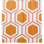 Abstract geometrical pattern in oranje and douchegordijn (Voorkant)