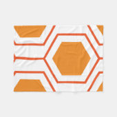 Abstract geometrical pattern in oranje and fleece deken (Voorkant (Horizontaal))