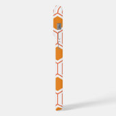 Abstract geometrical pattern in oranje and iPhone hoesje (Linkerkant)
