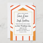 Abstract geometrical pattern in oranje and kaart (Voorkant)