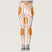 Abstract geometrical pattern in oranje and leggings (Voorkant)