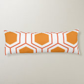 Abstract geometrical pattern in oranje and lichaamskussen (Achterkant)