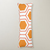 Abstract geometrical pattern in oranje and lichaamskussen (Achterkant (Verticaal))