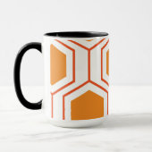 Abstract geometrical pattern in oranje and mok (Links)